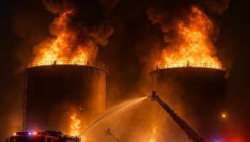 Пожар на нефтебазе в Красноармейском районе ликвидировали после атаки БПЛА