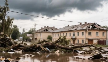 В Ростове-на-Дону введен режим ЧС из-за разрушительного урагана и ливней