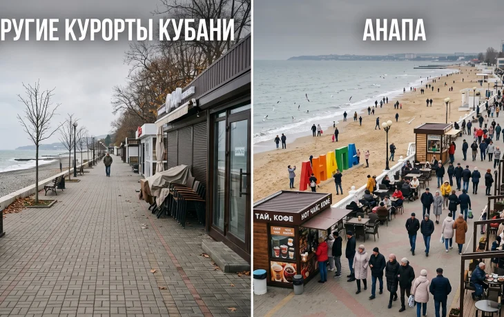 Спрос на межсезонный отдых на Кубани упал везде, кроме Анапы Спрос на межсезонный отдых на Кубани упал везде, кроме Анапы